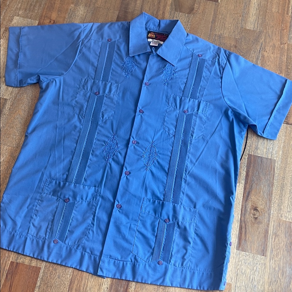 Prince Blue Guayabera Shirt